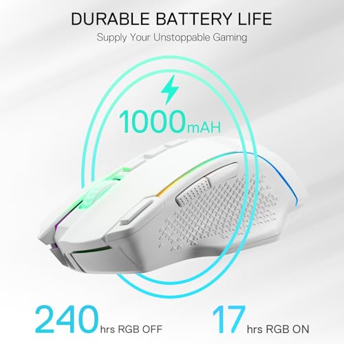 Redragon M810 Pro Wireless Gaming Mouse, 10000 DPI, RGB Backlit K36063