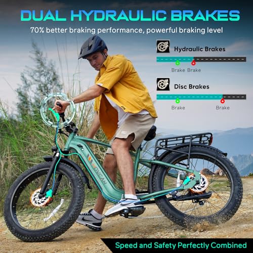 EB60 26" Fat Tire Electric Bike for Adults, 2000W Motor, 48V 20.8AH Battery R225