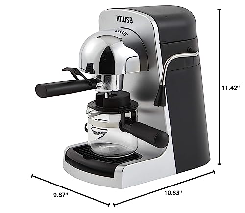 IMUSA GAU-18202 4 Cup Espresso/Cappuccino Maker, Black V2290