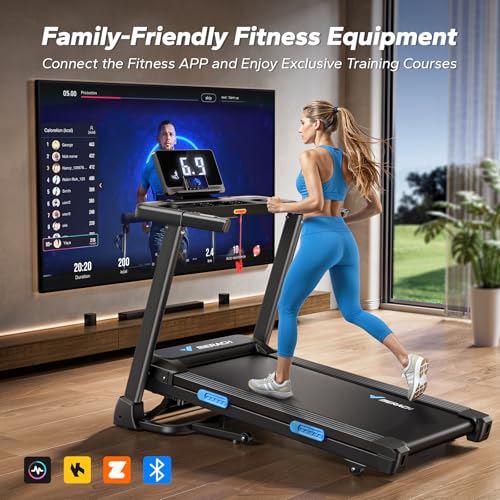 MERACH Foldable Treadmill with Incline, 7.5MPH Quiet for Home M910