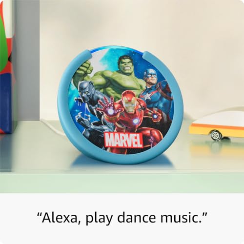 Amazon Echo Pop Kids with parental controls, includes 6 months of Amazon Kids+ F734