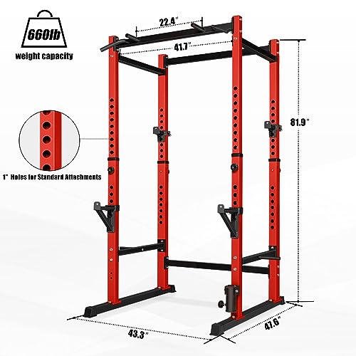 Bongkim Power Rack, Adjustable Squat Stand for Home Gym, 660lb Capacity L49550