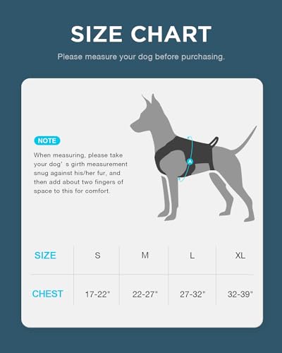 FAYOGOO Tactical Dog Harness for Large Dogs, Mesh Breathable with Handle T66550