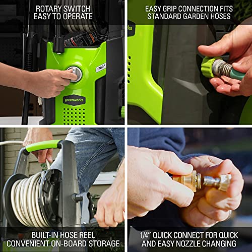 Greenworks Compact Electric Pressure Washer, 1.2 GPM, Lightweight R449552