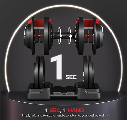 Yaheetech Adjustable Dumbbell Set with Anti-Slip Handle for Home Gym J871148