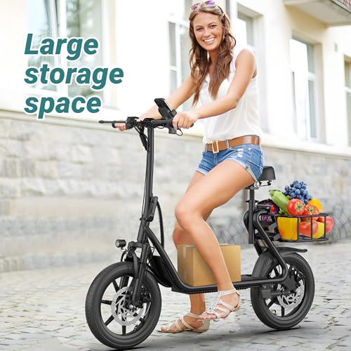 NAVIC Electric Scooter for Adults, Folding E-Scooter with Dual Braking and Dual Suspension B3040