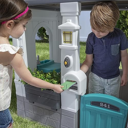 Step2 Neat & Tidy Cottage Kids Playhouse Indoor/Outdoor Playset, Grey Z2270