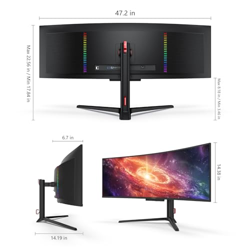 INNOCN 49" Curved Ultrawide Gaming Monitor 120Hz QHD 32:9 E79455