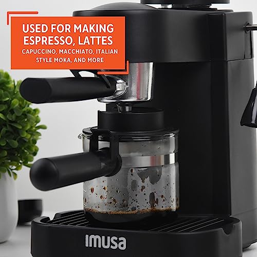 IMUSA GAU-18202 4 Cup Espresso/Cappuccino Maker, Black V2290