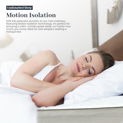 Twin Bed Mattress 12 Inch Hybrid with Pocketed Coils and Comfort Foam K18116