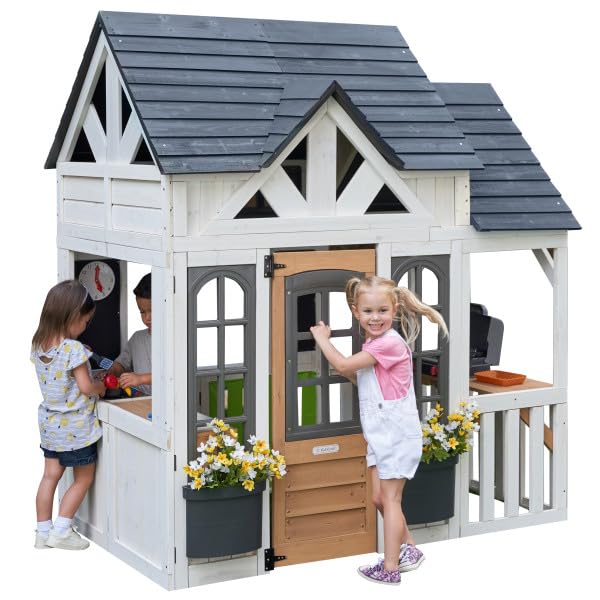 KidKraft Lantana Lane Outdoor Wooden Playhouse with Kitchen O8887