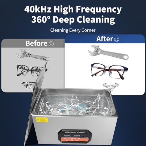 Ultrasonic Cleaner 2L with Heater & Timer, 40kHz SUS 304 Stainless Steel K9648