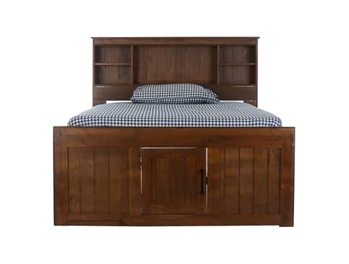 Discovery World Furniture White Full Bookcase Bed with 6 Drawers Z895159