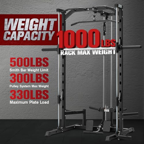 RitFit Smith Machine Power Rack with LAT-Pull Down System T1228
