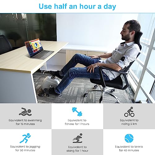 Mini Exercise Bike, AGM Under Desk Pedal Exerciser with LCD Display F9243