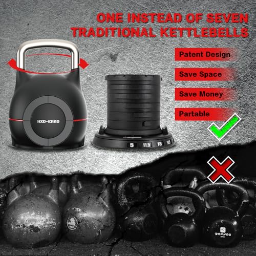 7-in-1 Adjustable Kettlebell for Strength Training, 5-44 LBS Q35450