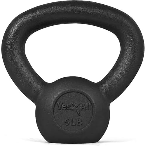 Yes4All 5-80 lbs Cast Iron Kettlebell for Strength Training M7531