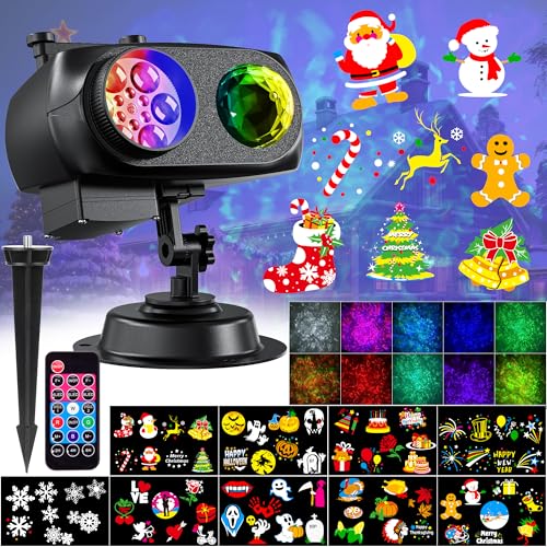 Halloween Christmas Projector Lights Outdoor with Remote, Waterproof Holiday Decor N1281