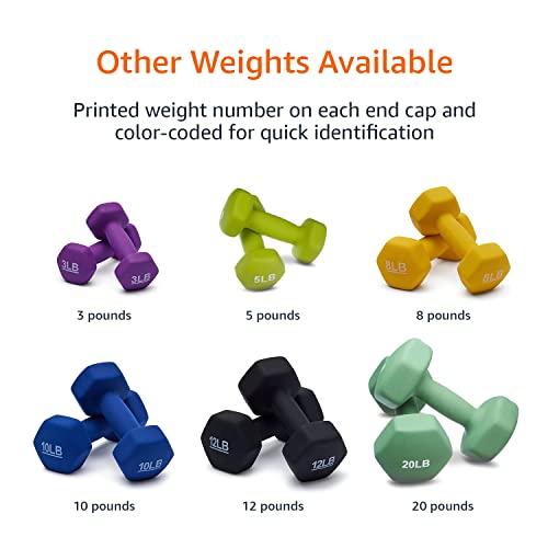 Amazon Basics Neoprene Dumbbell Hand Weights G9434