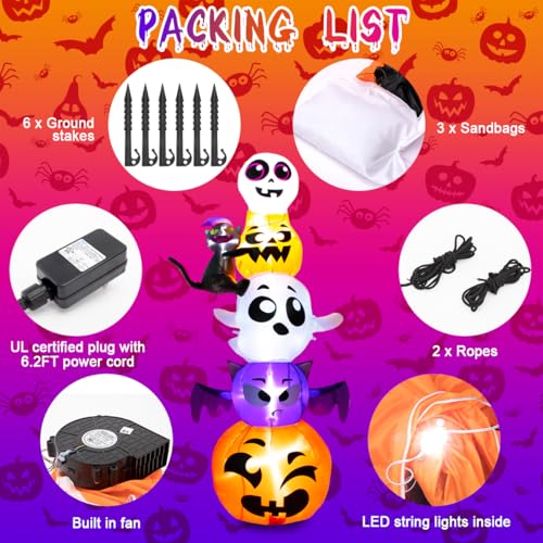 Meland Halloween Inflatable 8FT Outdoor Decorations with LED Light L6475
