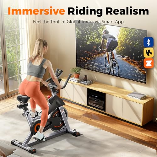 YOSUDA Exercise Bike, Magnetic Indoor Cycling Bike for Home with App Y907945