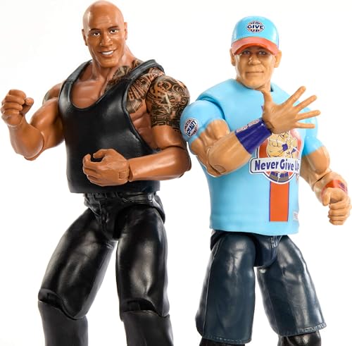 Mattel WWE Main Event Championship Showdown 2-Pack Action Figures, The Rock vs John Cena X919605