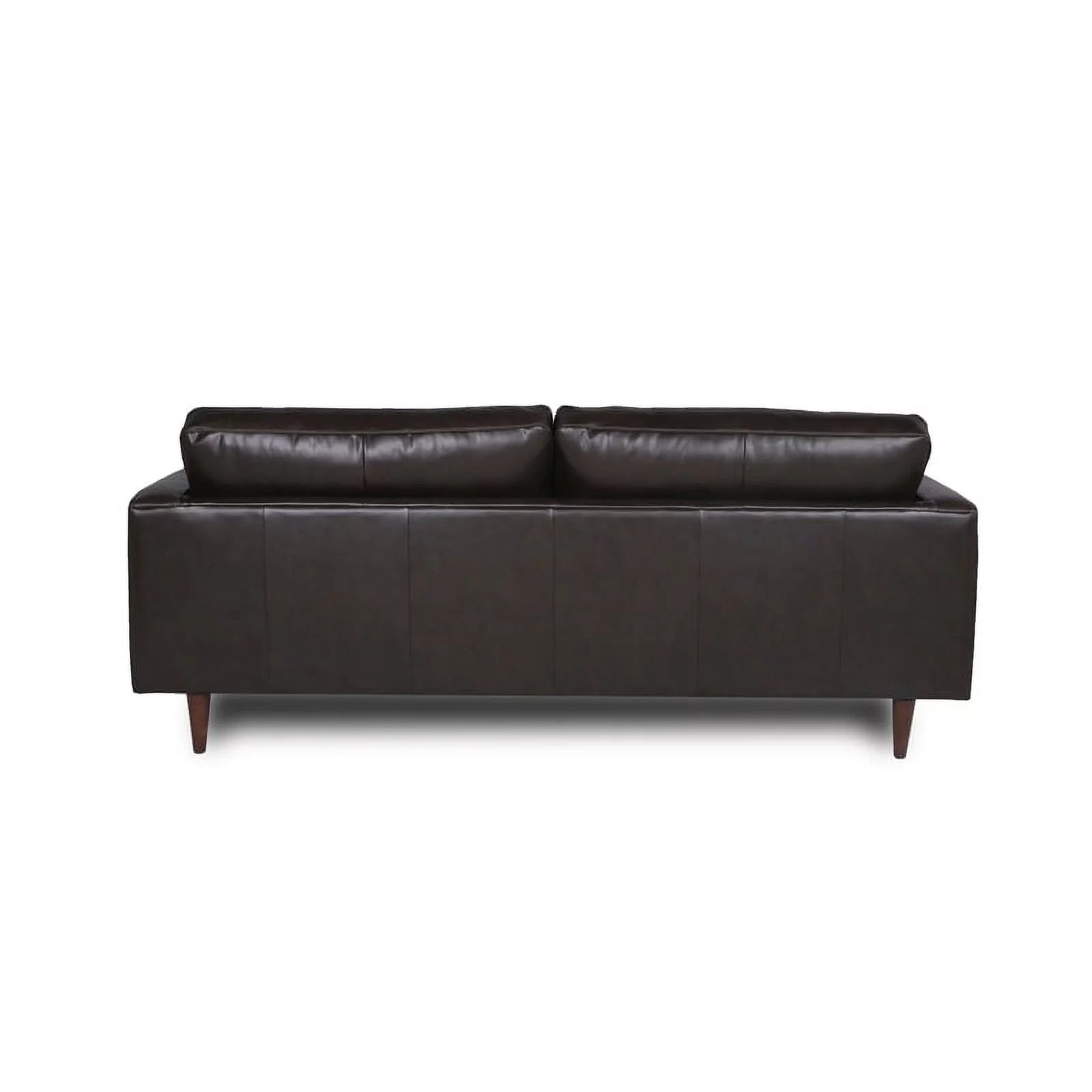 Stanton Leather Sofa Tufted Seat Dark Brown V657