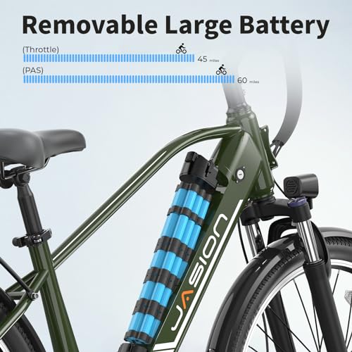 Jasion Roamer Electric Bike for Adults, 1200W Peak Motor, 528WH Removable Battery, 60 Miles Range Y948691