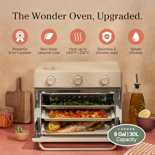 Our Place Wonder Oven 6-in-1 Air Fryer & Toaster Oven with Steam Infusion, Char J748