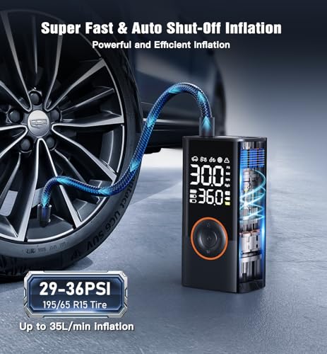 Portable Tire Inflator Cordless Air Pump with Digital Gauge 150PSI R45943