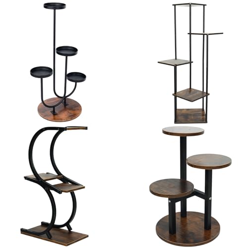 3-Tier Wooden Plant Stand for Indoor Outdoor Flower Pot Display Y623