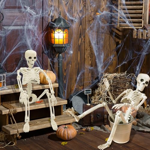 UMEELR 5.9FT Poseable Life Size Skeleton for Halloween Decoration B873000