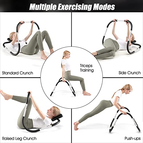 GYMAX Ab Cruncher Abdominal Trainer with Padded Headrest for Core Muscle Home Gym B873