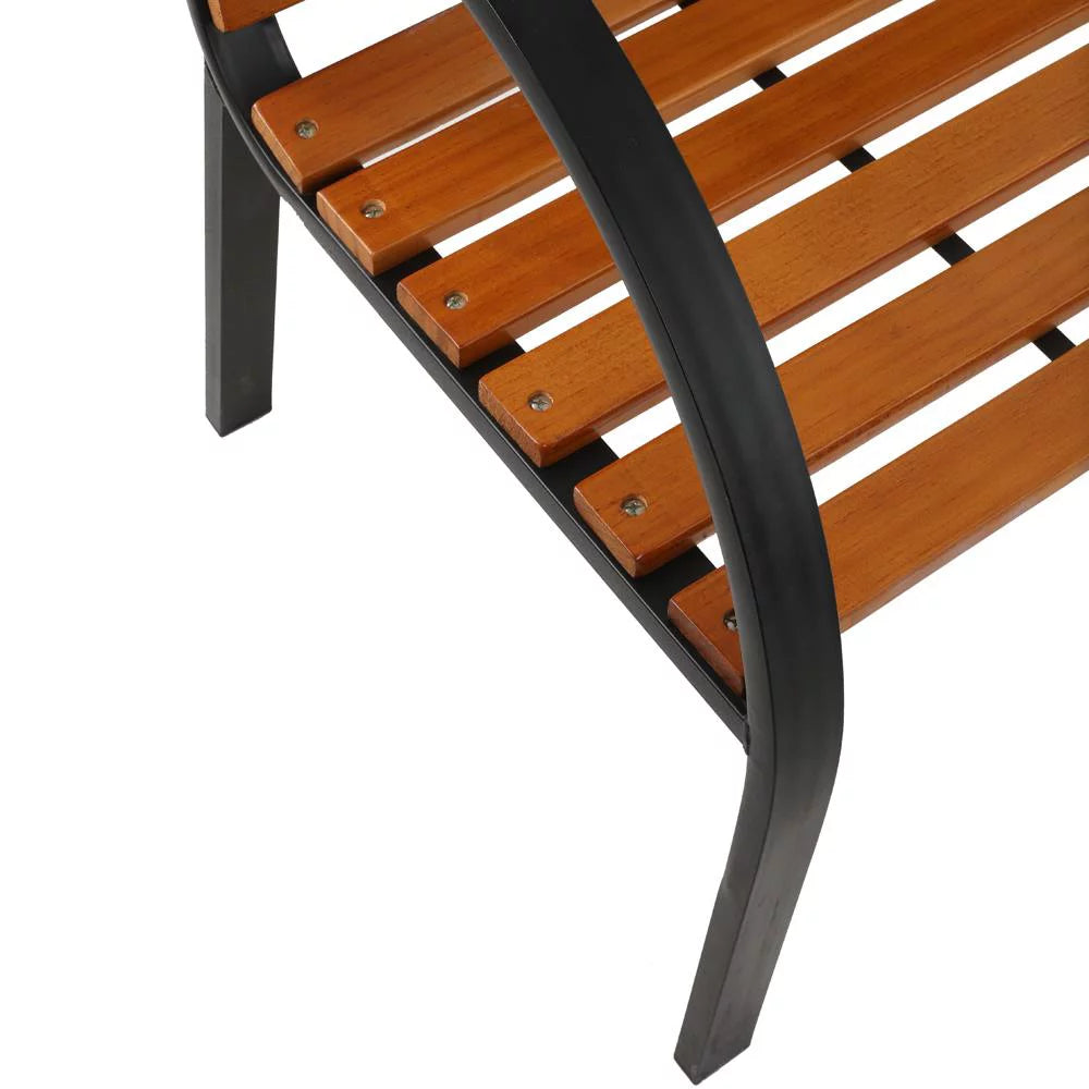 UBesGoo Iron Hardwood Park Bench 48" Loveseat D60317