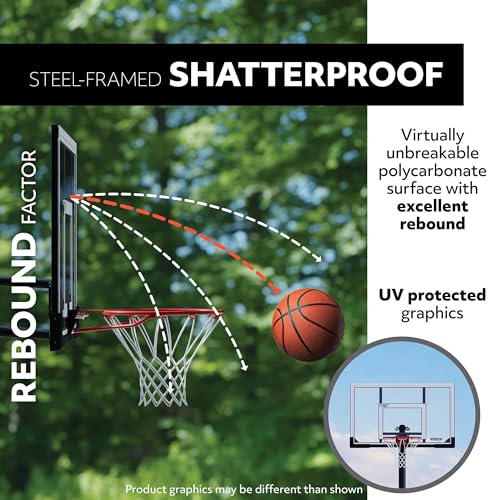 Lifetime 54-Inch Adjustable Basketball Hoop Polycarbonate H583496