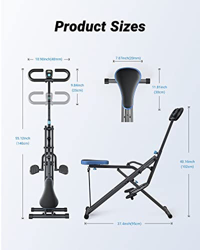 MERACH R07 2 in 1 Squat Rowing Machine, Foldable Home Exercise Equipment Y20209