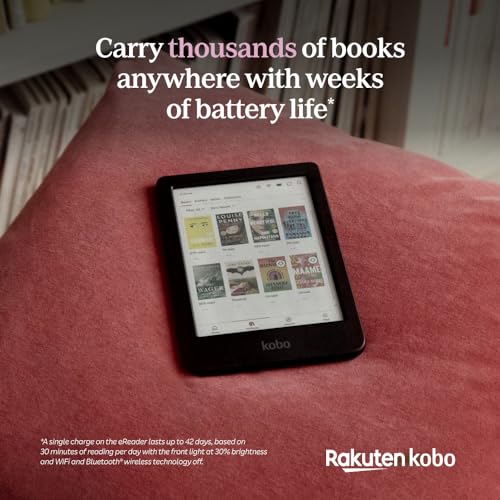 Kobo Clara Colour 6” Glare-Free Colour E Ink eReader, 16GB, Black S768
