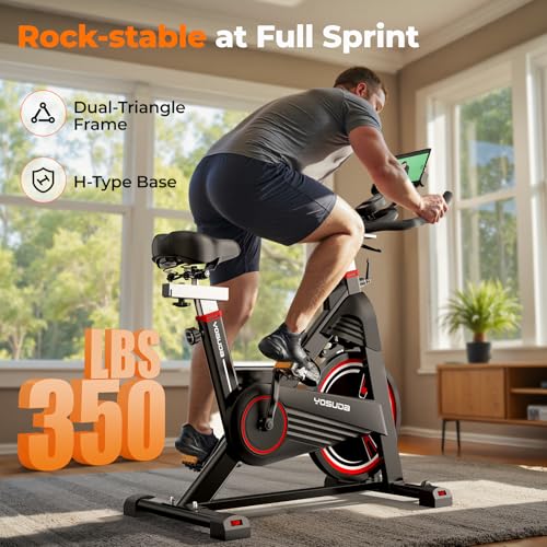YOSUDA PRO Magnetic Exercise Bike 350 lbs Capacity Indoor Cycling Stationary B677