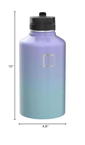 IRON °FLASK Stainless Steel Insulated Water Bottle with 3 Lids, 40 oz U19688