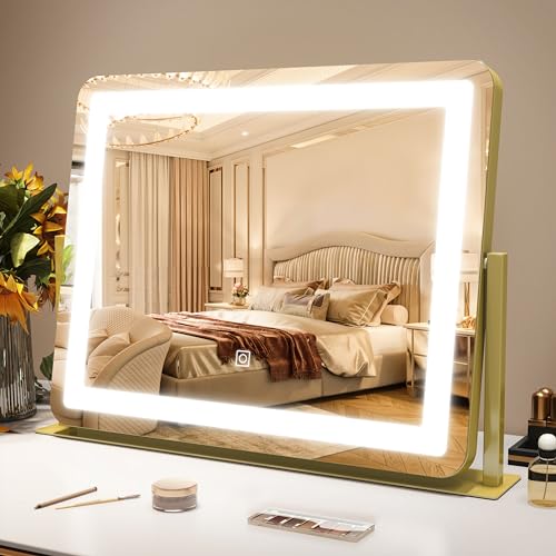 Vanity Mirror with Lights, 12.6"×15" LED Makeup Mirror, Touch Control Dimmable D52089