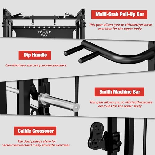 Waxman Smith Machine with Cable Crossover System for Home Gym U247