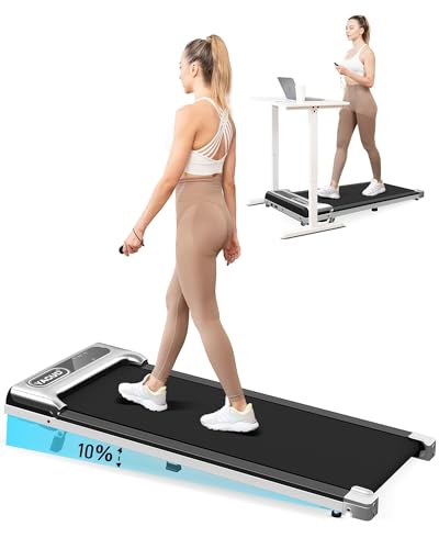 Under Desk Treadmill 2.5 HP Portable Walking Pad with Remote Control, Silver T6880