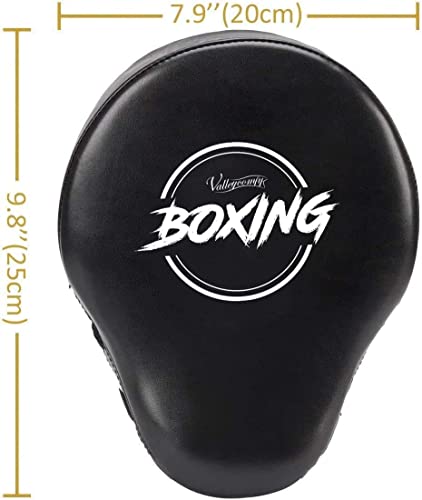 Valleycomfy Boxing Curved Focus Punching Mitts Leatherette Training Pads D262