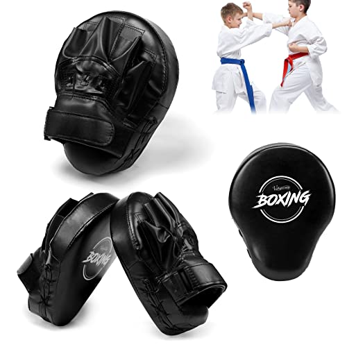 Valleycomfy Boxing Curved Focus Punching Mitts Leatherette Training Pads D262