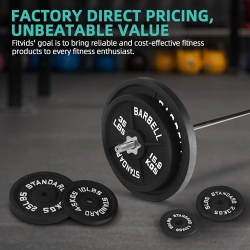 Cast Iron Barbell Weight Set with 5FT Bar & Star Locks, 95 lbs S190332