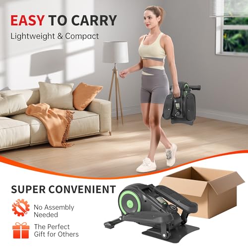 Under Desk Elliptical Machine, Electric Leg Exerciser for Seniors, 8 Resistance Levels A547