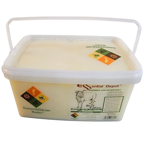 Grass Fed Beef Tallow, Non-GMO, Food Grade, 7 lbs V936557