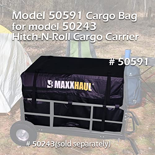 MaxxHaul 50243 Foldable Hitch Cargo Carrier Cart with 10 inch Flat Free Tires Z2903
