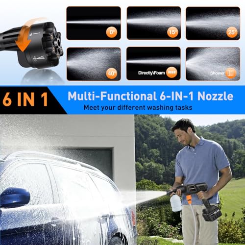 Portable Pressure Washer 900PSI Cordless with 2 Batteries K905908