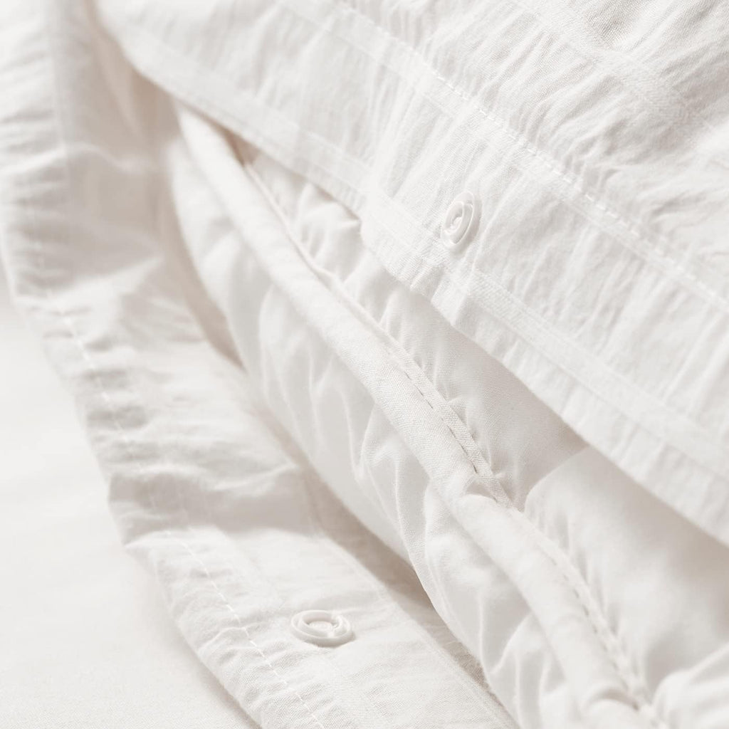 Ikea Ofelia VASS Duvet Cover and Pillowcases, King, White X3919